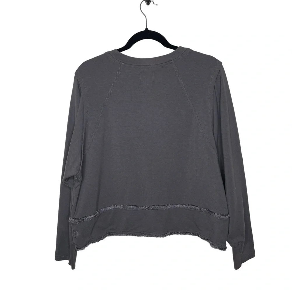 Free People FP Movement Where The Wind Blows Gray Pullover Sweatshirt - Picture 6 of 14